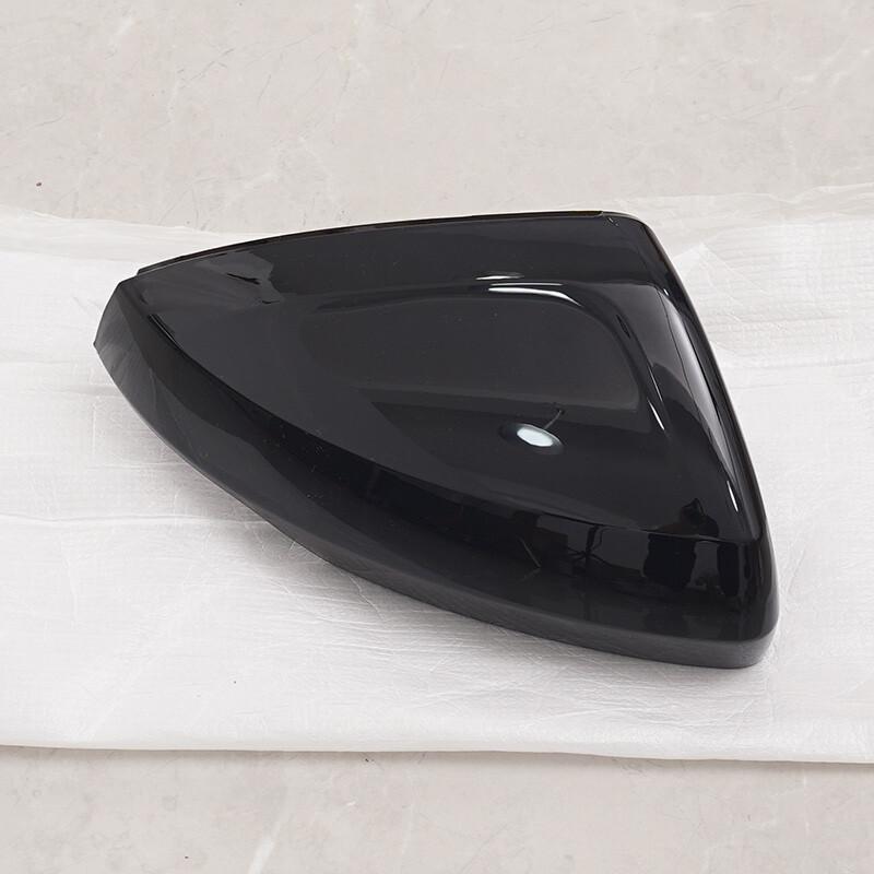 Gloss Black Right Side Door Wing Rearview Mirror Cover Cap For VW Polo 2019~2023