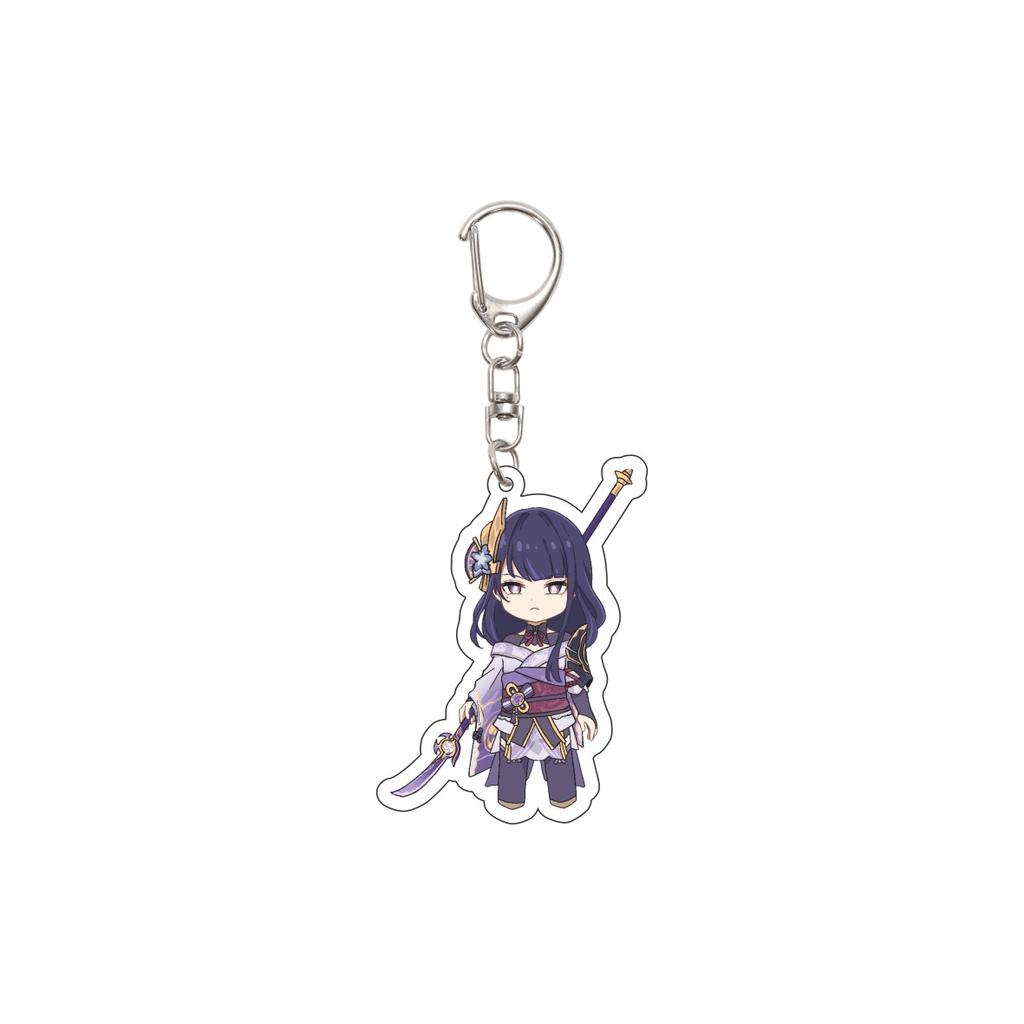 55MM Anime Genshin Impact Keychain Beelzebul Key Chain Acrylic Model Plate Christmas Gifts