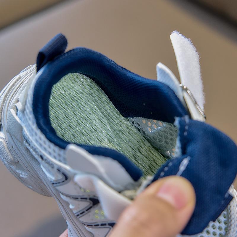 Breathable Hollow Single Mesh Kids Sports Sneakers Non Slip Unisex Boys Girls Running Shoes