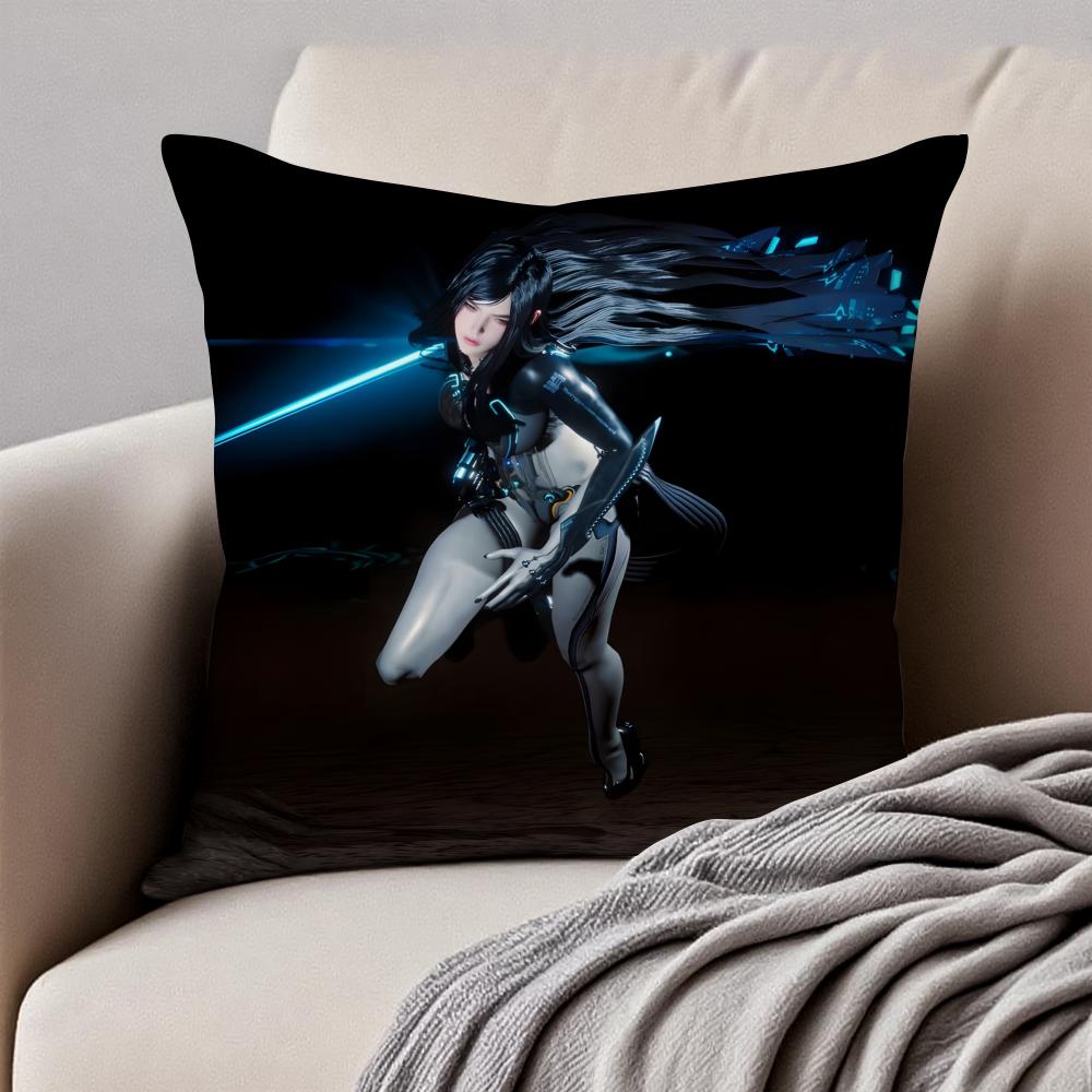 Game SStellarES BBladeS Cushion Cover Pillowcase Antidustmite Invisible Zipper Short Plush Sofa Cushion