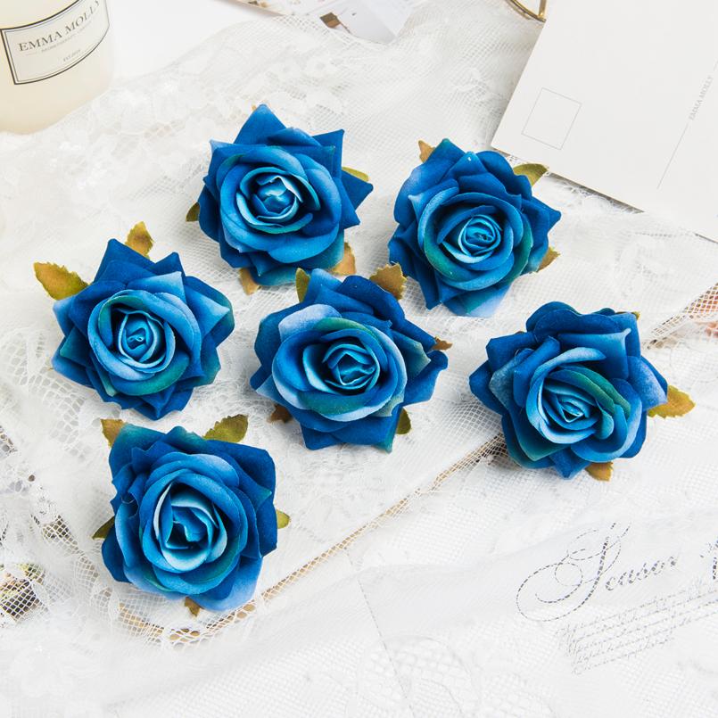 10 Pieces High Quality Flannel Roses Head Wedding Scrapbooking Home Decoration Bridal Accessories Clearance Artificial Flowers