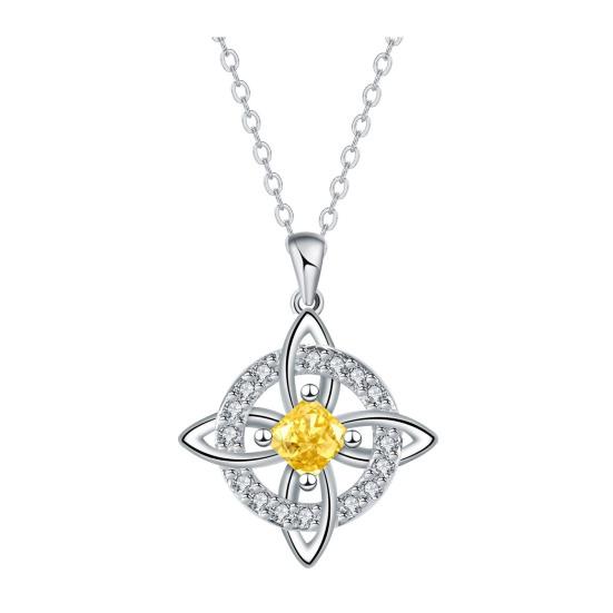 

Celtic Knot Necklace Witches Knot Birthstone Necklace Sparkling Celtic Symbol Necklace Wiccan Spiritual Jewelry November