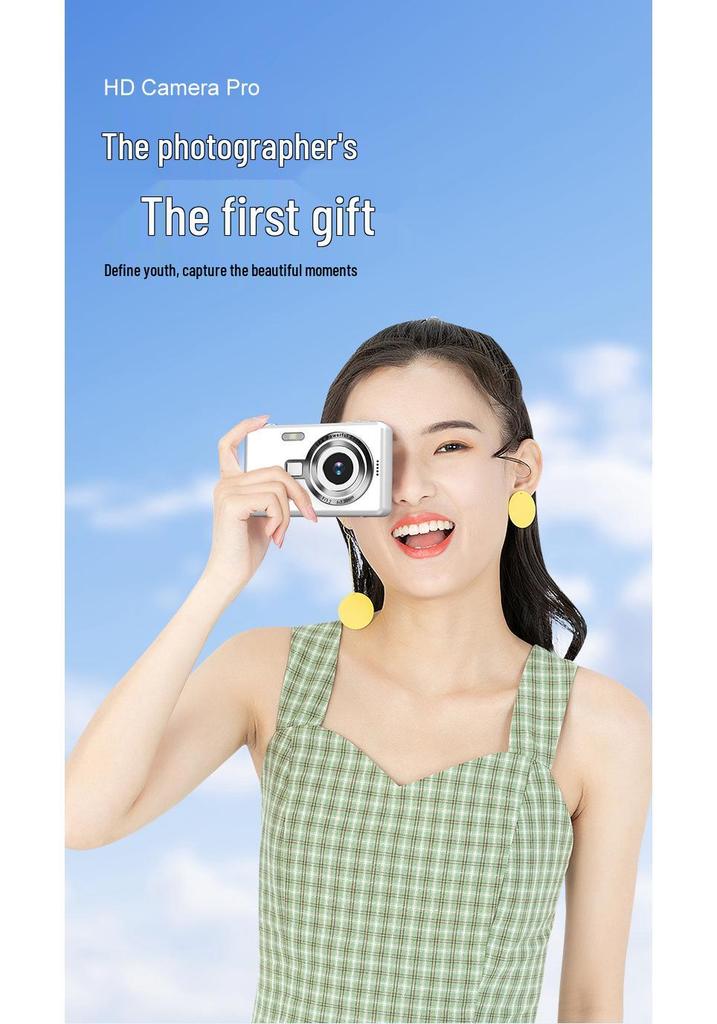 Q12 Retro CCD Digital Camera for Photos & Videos - Portable Student & Children's Holiday Gift