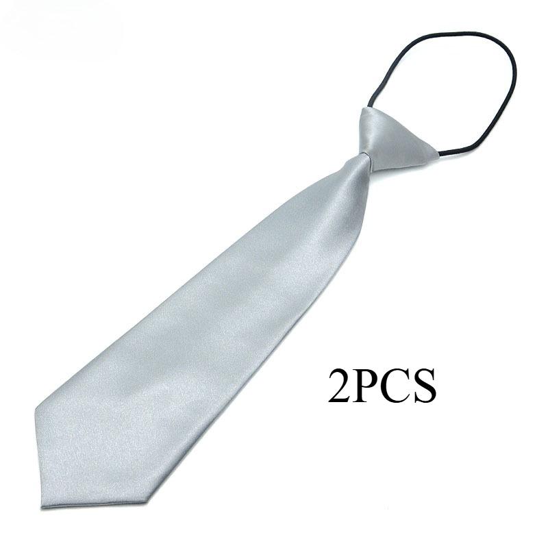 Children's Team Performance Convenient Tie Korean Version Solid Color Baby Casual Lazy Rubber Band Tie