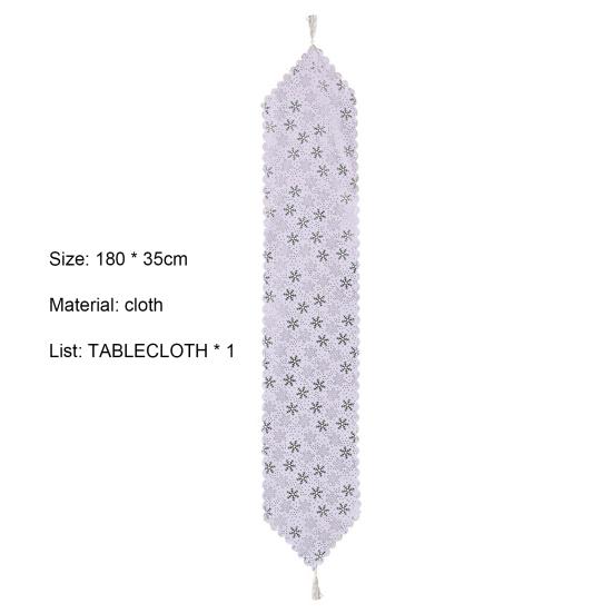 Exquisite Dinning Cover Widely Use Cloth Merry Christmas Pattern Gilded Table Runner for