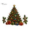 Winter Wonderland Window Decor Christmas Stickers, Holiday Decorations, Festive Art with Xmas Tree Wall Stickers Snowman Angel Patterns for Home Door