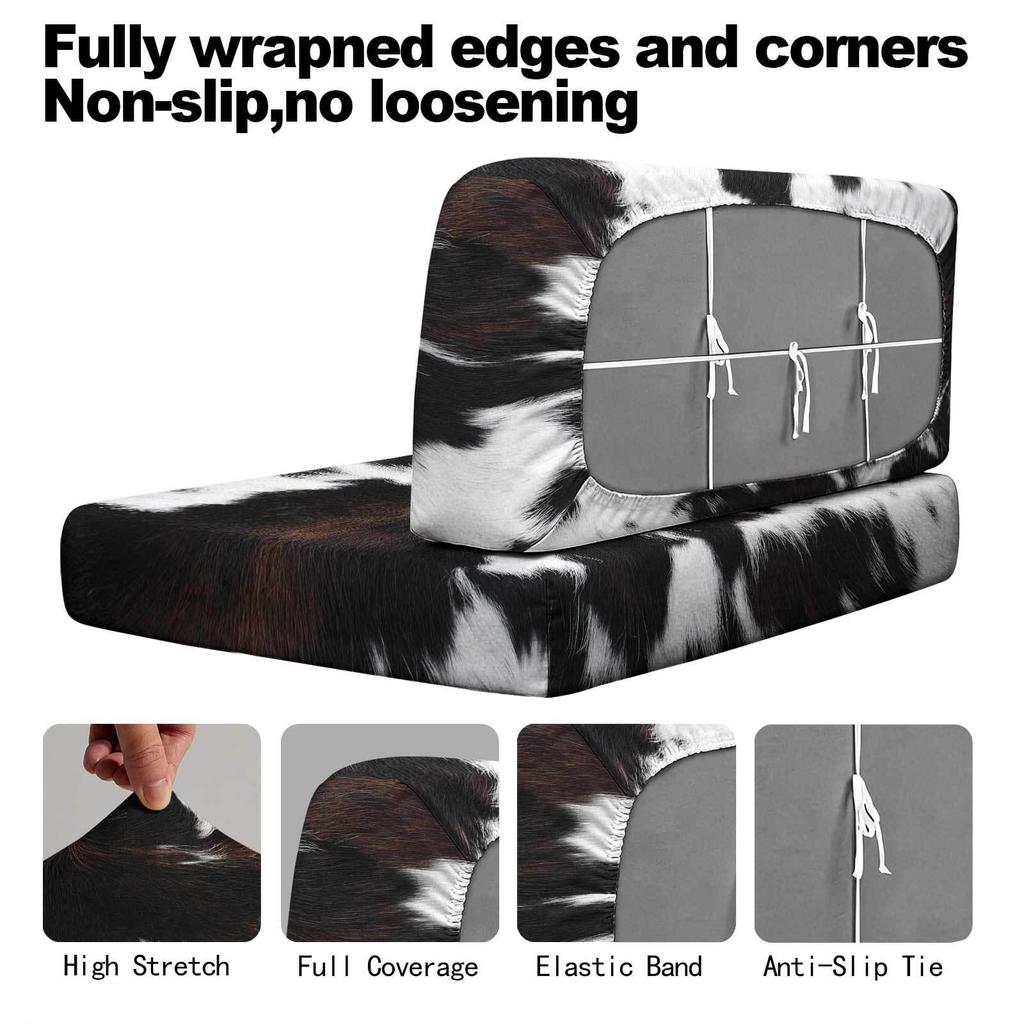 RV Camper Elastic Sofa Cover with Anti-Slip & Anti-Shedding Tie Rope