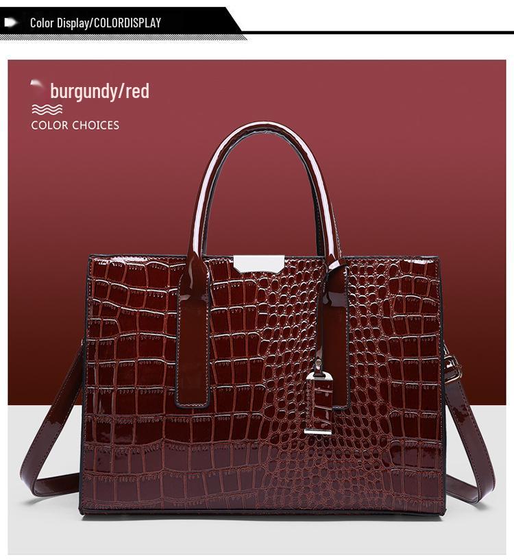 Damen-Handtasche in Krokodilleder-Prägung: 2023 Große Kapazität, Vielseitige Schulter- & Crossbody-Tasche – Neuer Europäischer & Amerikanischer Modestil
