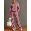 Women Leopard Print 2 Piece Outfit Hooded Sweatshirt And Wide Leg Pants Set Long Sleeve Casual Tracksuit Autumn Winter Loungewear