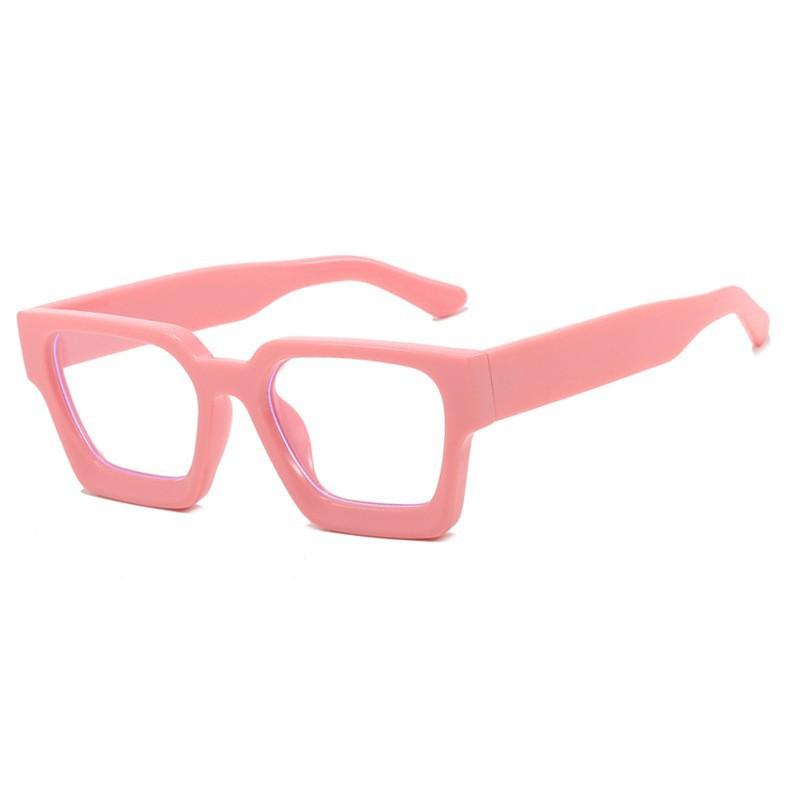 Retro Square Anti-Blue Light Glasses Men Plastics Frame Reading Glasses Myopia Flat Mirror Eyeglasses Eyewear