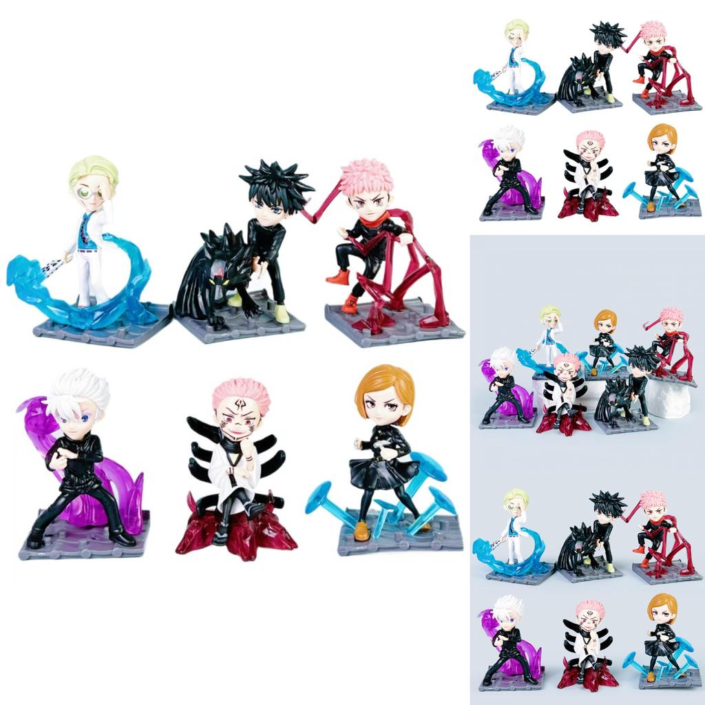 Jujutsu Kaisen Pvc Figurine Collection With Battle Scene Effects For Collectors And Decor