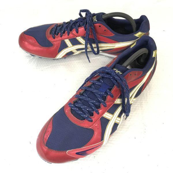 

asics track spike shoes for soil track TTP506 29.0 navy×red