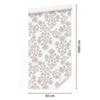 Wallpaper Flowers White and Light Gray, Fine Detail 50x1000