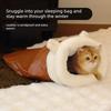 Comfortable Cat Sleeping Bag Plush Winter Pet Bed Soft Puppy Cave  Winter