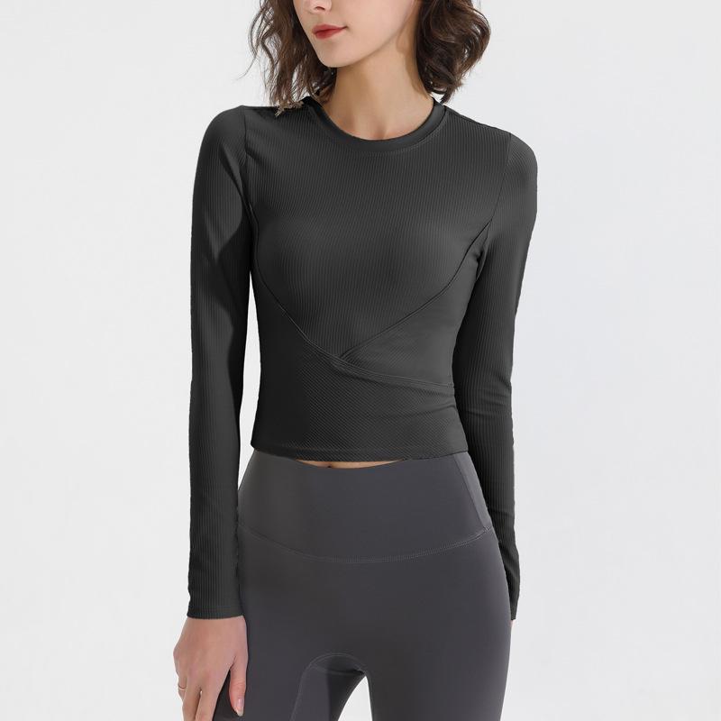 Women's Quick-Dry Yoga and Fitness Long-Sleeve Sports Tops for Autumn/Winter