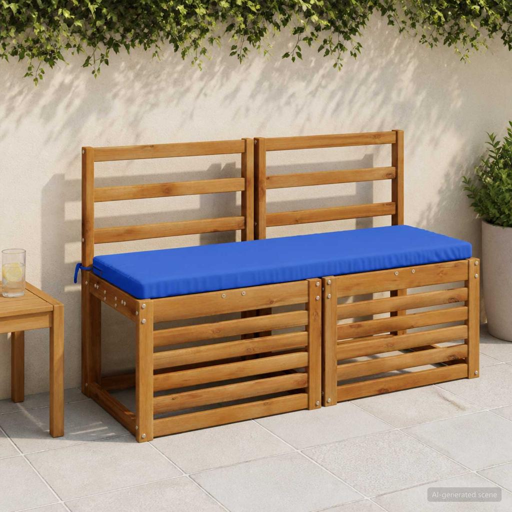 2 piece Bench Cushions SOEST 2 pcs. 100percent Polyester Royal Blue