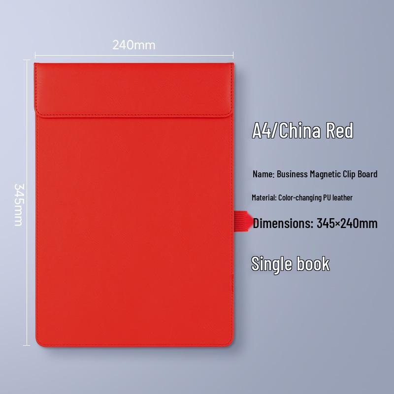 A4 Leather Meeting Clipboard Pad for Business Documents and Hotel Memos