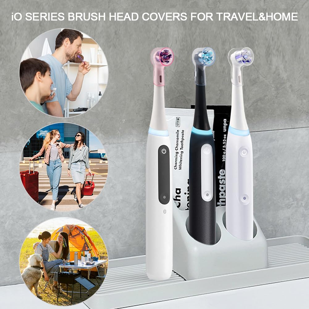 DeBizz Toothbrush Covers for iO Replacement Electric Toothbrush Cover Caps for iO Ultimate Gentle Ultimate Travel Home Use 6-Pack Oral-B Heads, Oral-B