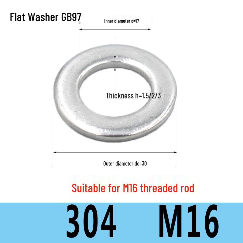 Stainless Steel Flat Washer Spacer (304/316/201) M3-M36