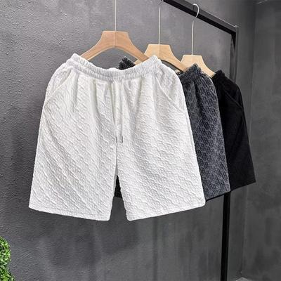 Men's Trendy Design Pattern White Summer Shorts - Versatile for Home, Beach, and Casual Wear