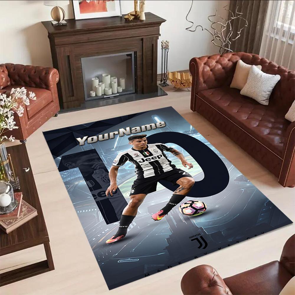 Juventus Customize Your Name Area Rug Suitable for Study Room Playrooms Bedrooms Hallway Antislip Carpet Decorate Offices Wedding Party Gift