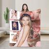 Madelyn Cline Montage Blanket  Soft Warm Funny Plush Throw Blanket For Outdoor Airplane Travel Flannel Bedspread Bed Cover