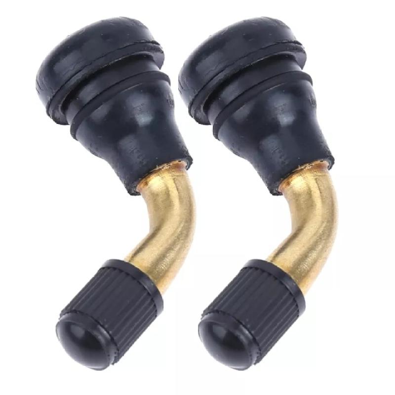 2pcs Brass 90-degree Motorcycle Car Vehicle Tire Valve Extension Tire Rod Adapter