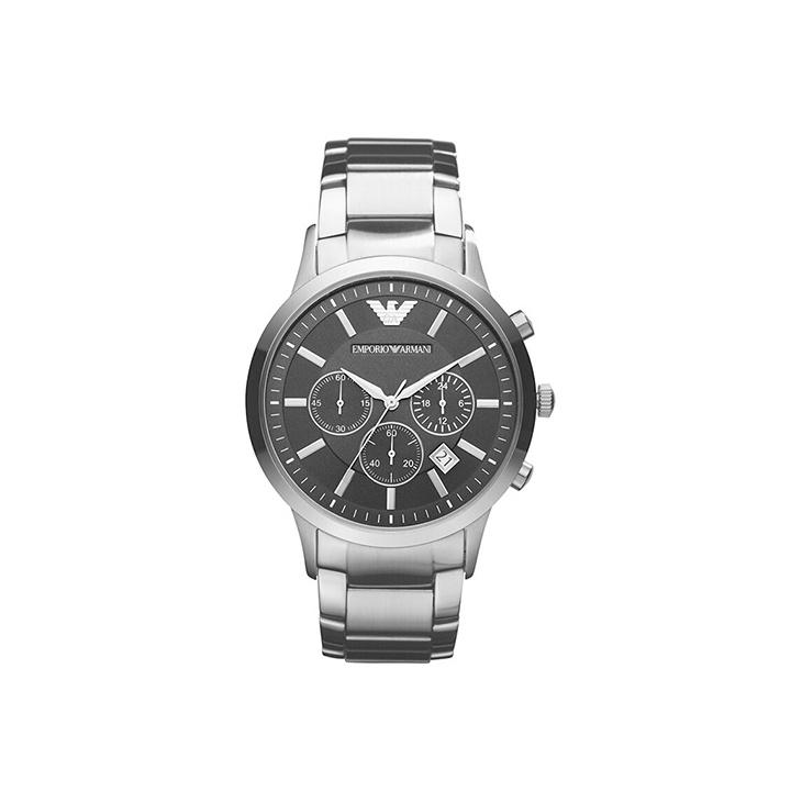 EMPORIO ARMANI Round Face 43mm AR2434-CLG Black Dial