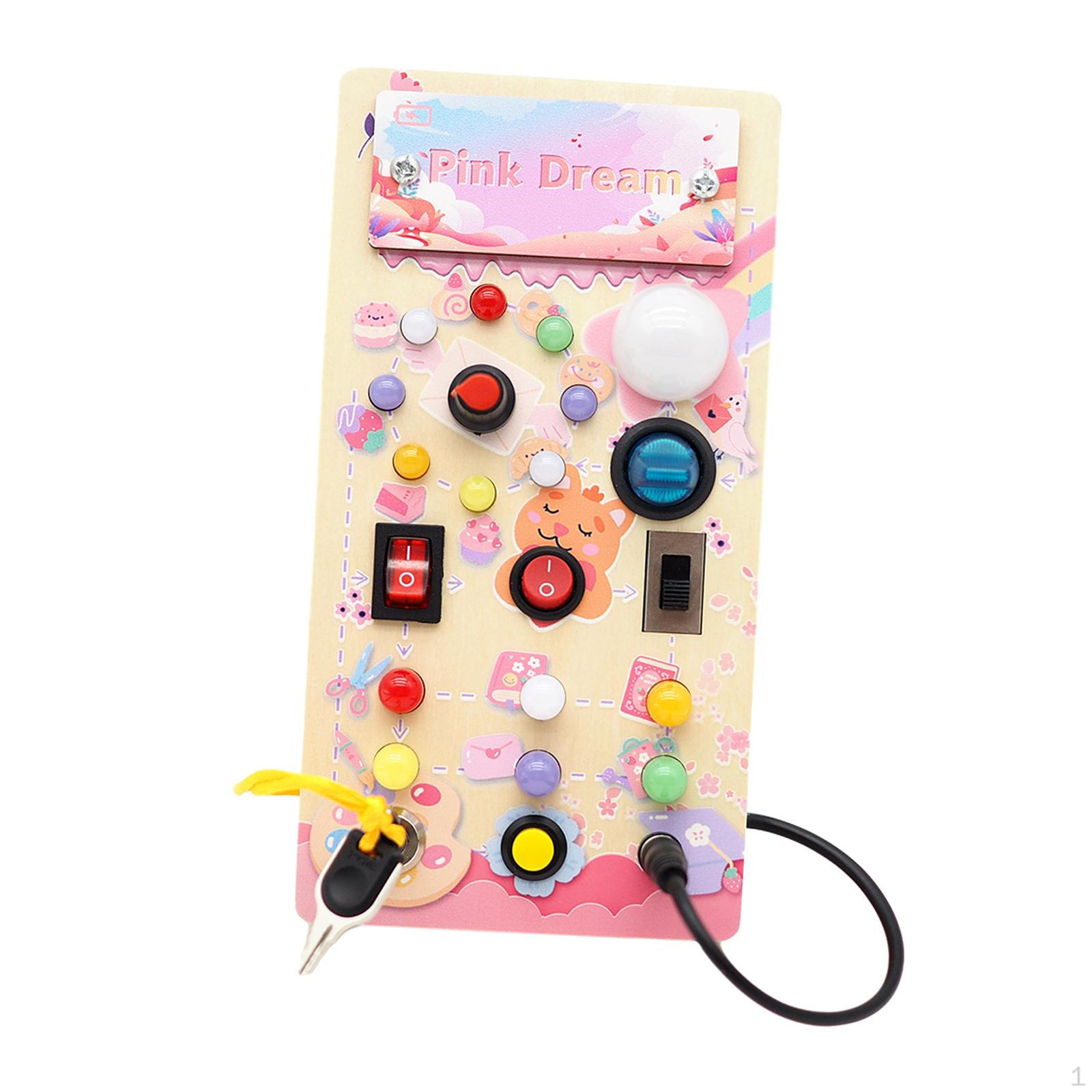 

Монтессори-доска с подсветкой, деревянная сенсорная игрушка, обучающие пособия, детские игрушки для путешествий, 8 светодиодов для