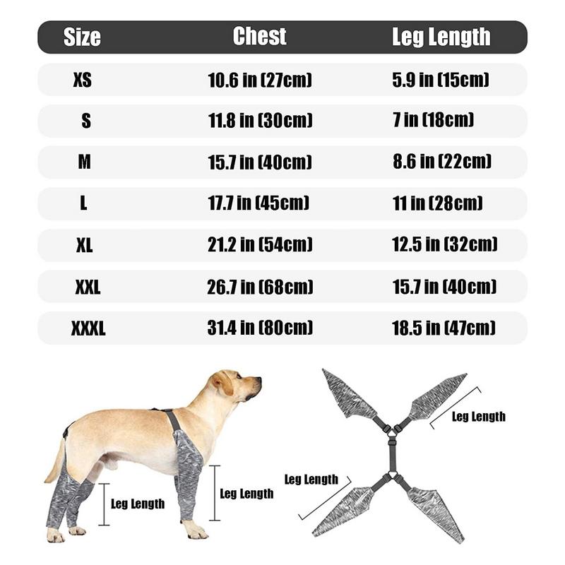 Dog Recovery Sleeves Dog Pants And Sleeves To Prevent Licking Adjustable Dog Support Brace Joint Wrap Bandages To Stop Licking