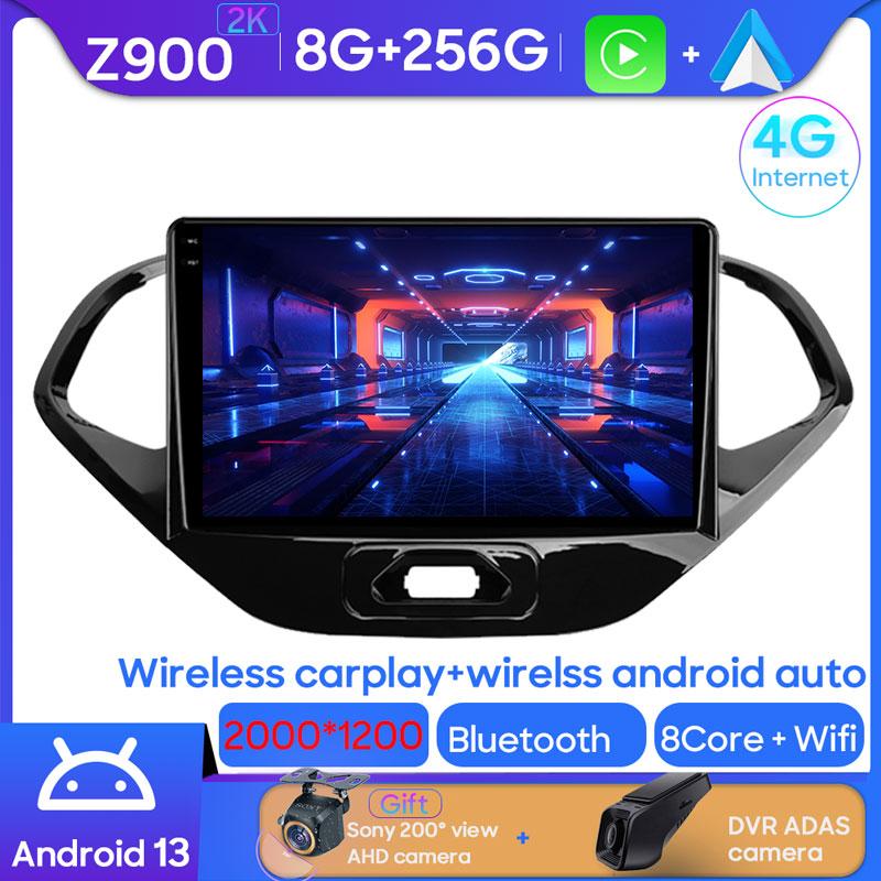 Android Multimedia For Ford Figo 2015 - 2018 Car Stereo CPU Radio QLED Player Navigation Carplay Auto HDR 5G Cam Dash WIFI  Cam