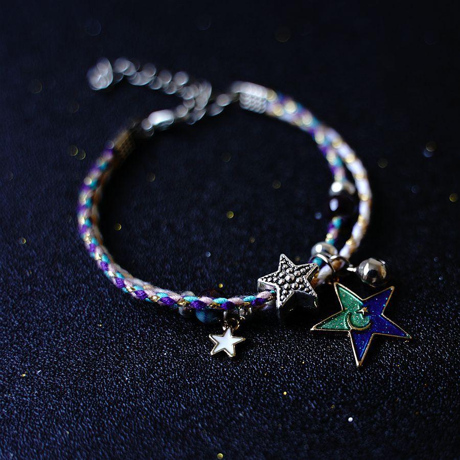 RUI RUI YU Star Moon Braided Bracelet Female Student Girlfriend Cute Children'S