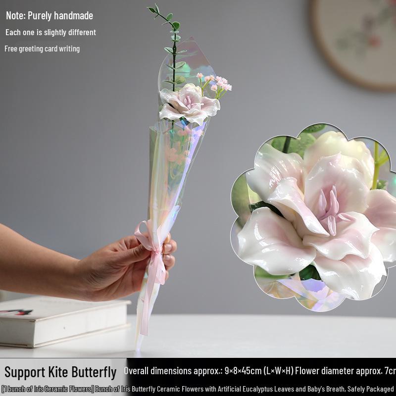Handmade Ceramic Rose Bouquet - Valentine's Day Gift & Home Decor