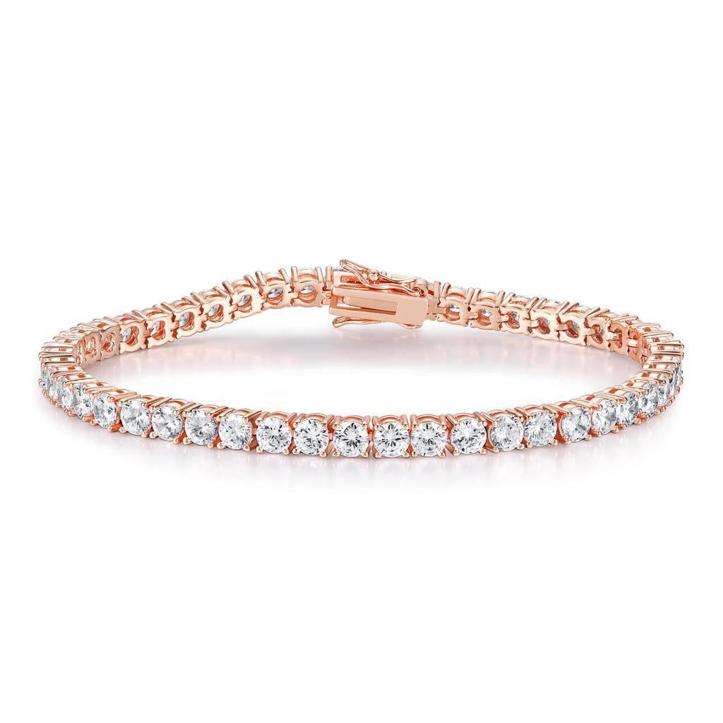 Europäischer & Amerikanischer Hot Sale: Kupferbeschichtetes Zirkon- und Gold-Tennisarmband - Luxuriös Elegant