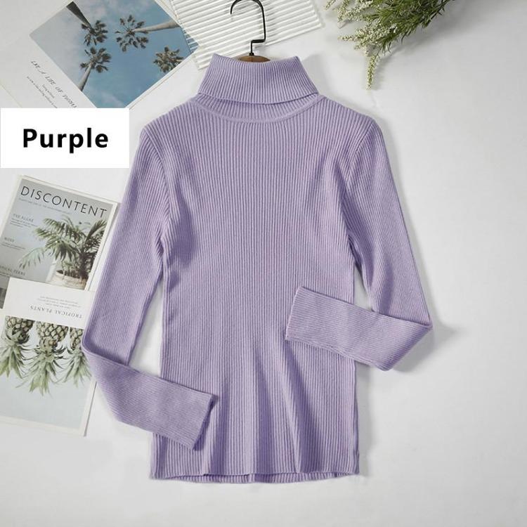 Slim Fit Women Turtleneck Sweater Knitted Pullovers Winter Warm Plus Size Clothes Elastic Soft High Quality