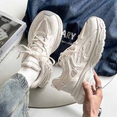 New Men's Casual Sports Shoes Mesh Platform Men's Shoes Trendy Versatile Dad Shoes Men's YH05
