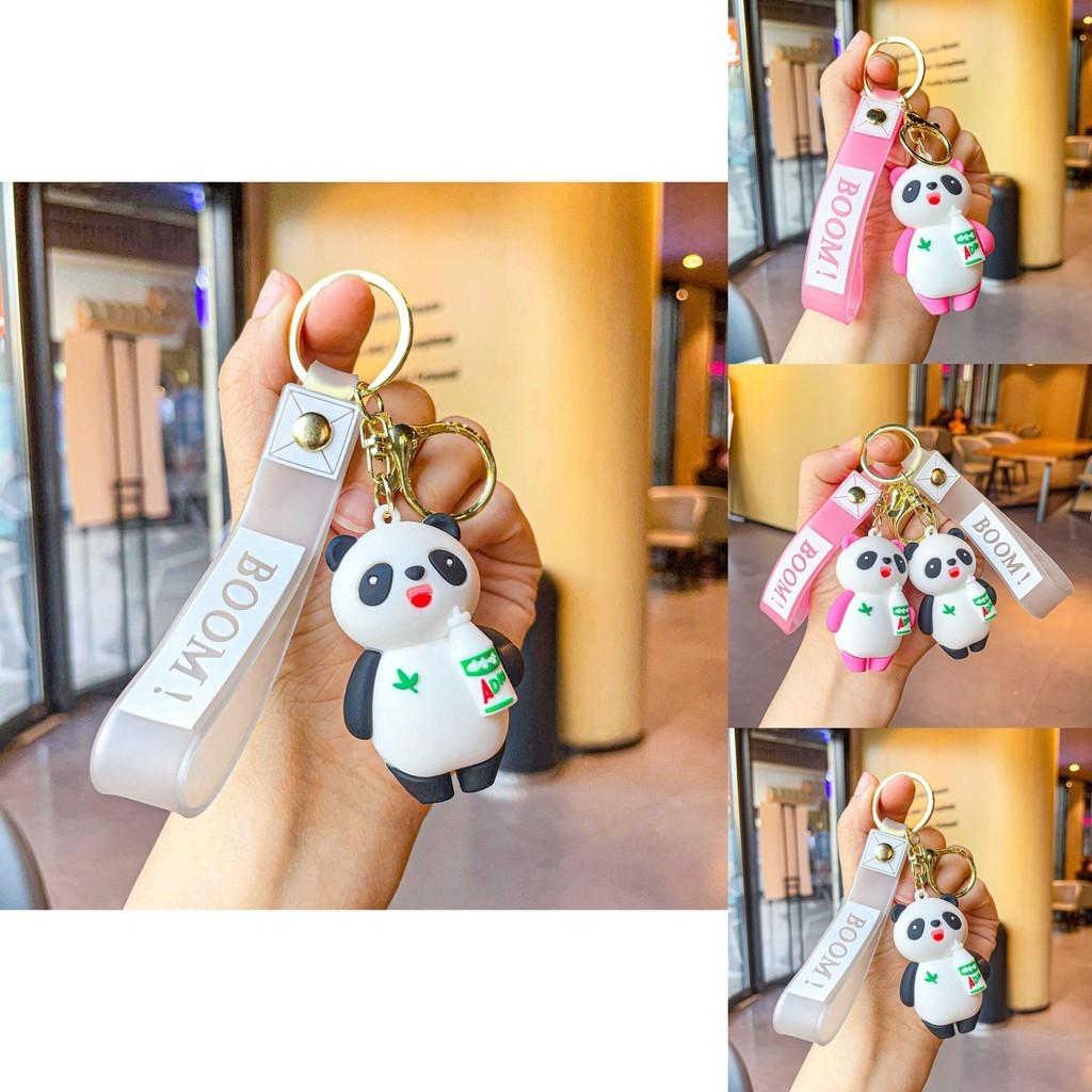 Soft Silicone Panda Keychain Plush Adorable Bag Accessory And Gift