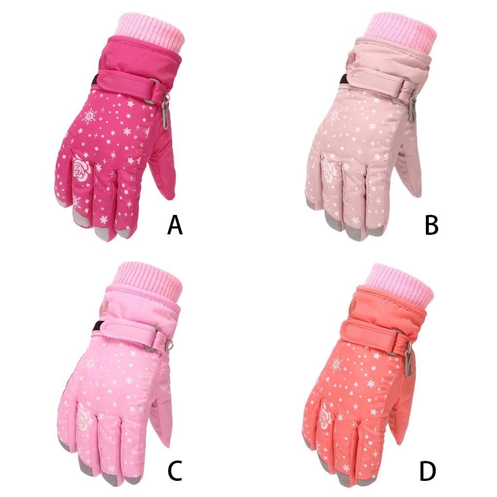 1 Pair Cold Winter Children Skiing Glove Portable Snow Knitting Gloves Wind-proof Warm-keeping Mittens Warming Outdoor