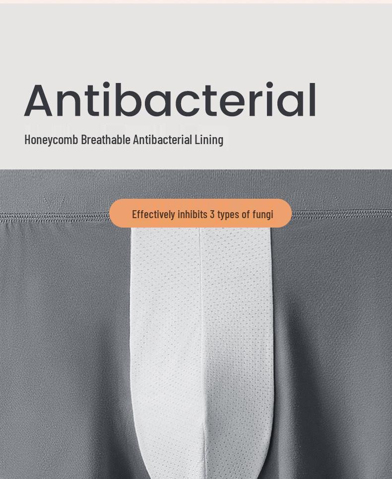 New Breathable 60s Modal Antibacterial Men's Boxer Briefs - Solid Color