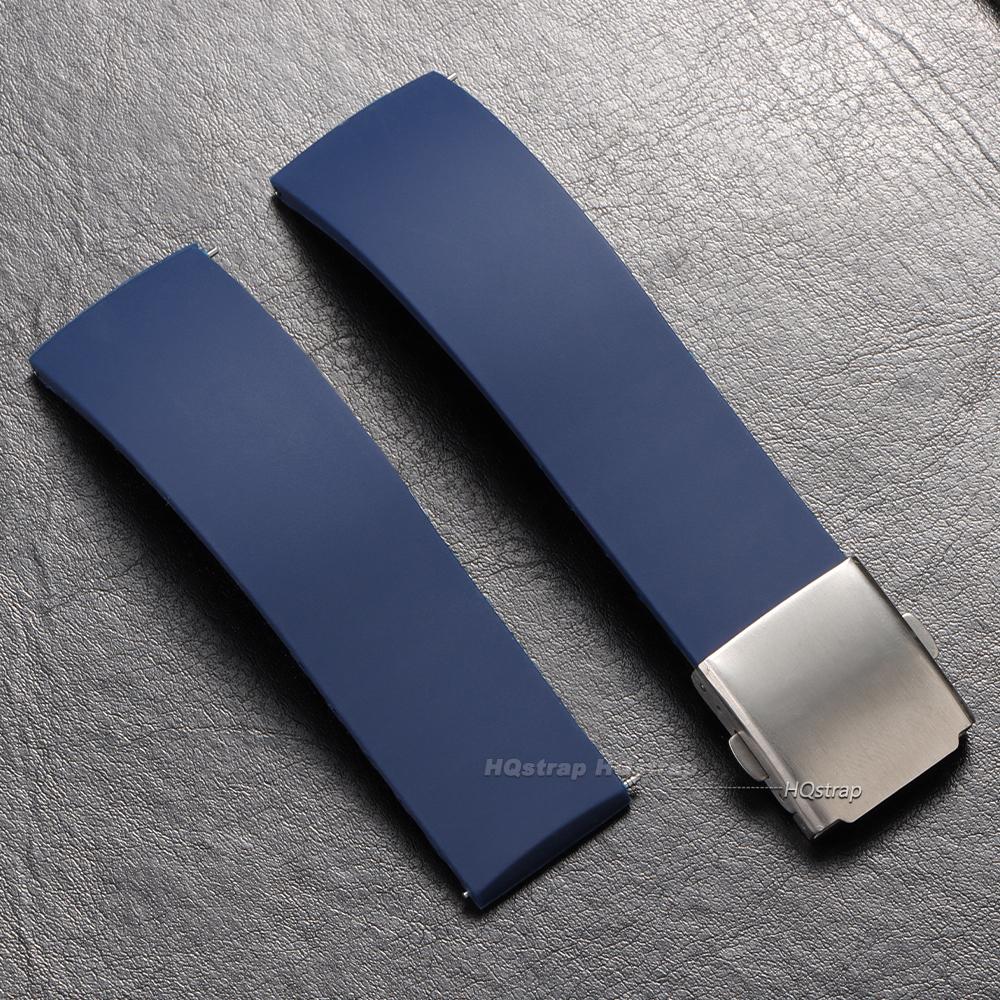 Silicone Rubber Watch Strap Quick Release Band for Seiko Watch Deployment Buckle 18mm 20mm 22mm 24mm Universal Replacement Strap