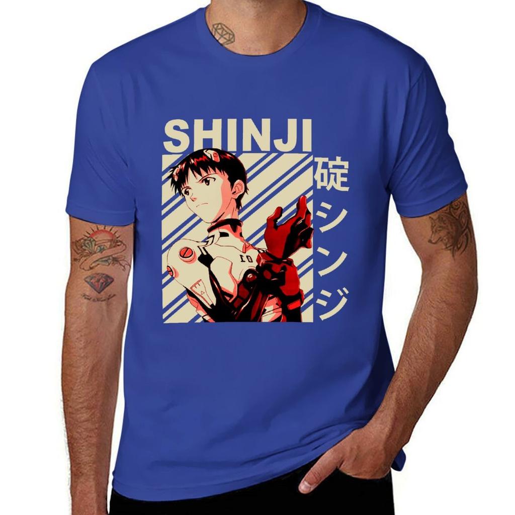 Shinji Ikari - Vintage Art T-Shirt Man T Shirt Cute Clothes Boys Animal Print Graphics Men Tshirt