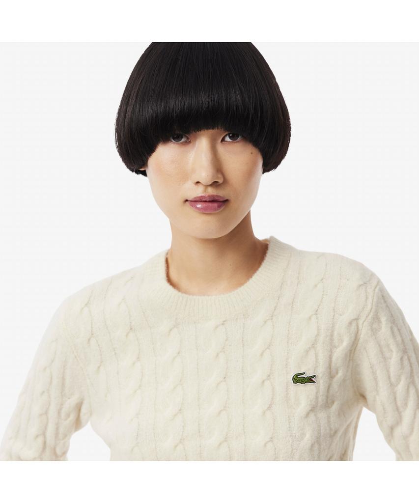 LACOSTE Women'S Tipping Point Cable Sweater Af4159-55N Xfj