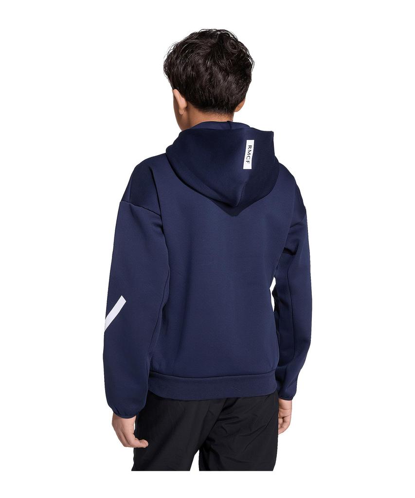 Adidas Real Madrid Junior RMD Anthem Jacket Námořnická fotbalová mikina s kapucí pro děti 2025-26 (KKW97-KC3737), Na zip