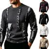 Herre Casual Strikket Sweater Langærmet Slidt Pullover til Efterår og Vinter