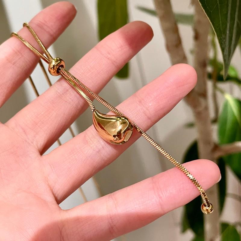 Korean Gold Water Drop Long Necklace—2026 High-End Fashion Sweater Chain for Women