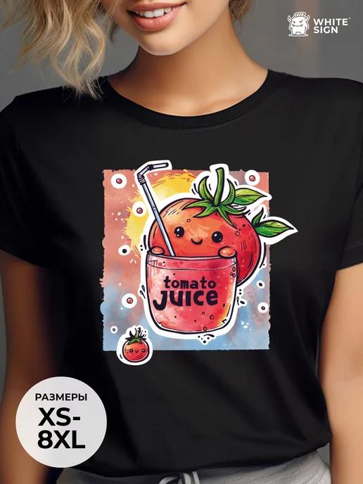 Cute Tomato oversized summer printed T-shirt S