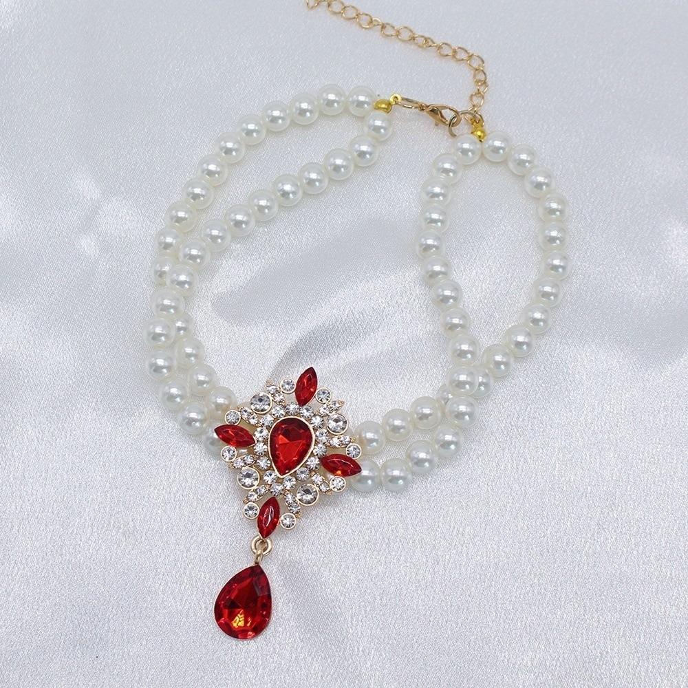 

Adjustable Pet Pearl Collar Vintage Cat Neck Chain Cute Dog Princess Necklace Pet Supplies XS