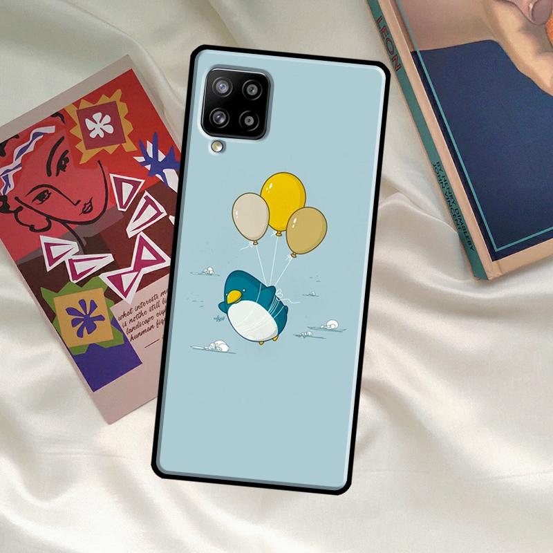 Cute Cartoon Penguin Cover For Samsung Galaxy A14 A34 A54 A12 A22 A32 A52 A72 A13 A23 A33 A53 A52S A71 A51 Case