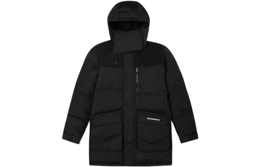 Converse Down Jackets Men s Black Hooded Moderate Other 10021971-A01 S