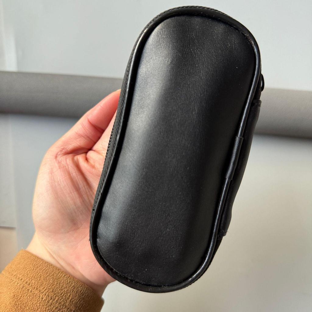 Ebony Mini Portable Makeup Brush Set: Wool Powder, Contour, Stippling, and Eyeshadow Brushes
